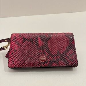 Coach Fuchsia Snakeskin Wallet